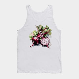 Beetroots Watercolor Art Tank Top